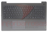 Teclado Lenovo IdeaPad 3-15ITL6 Com BackLight Com Top Cover CINZA ARTICO