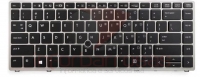 Teclado HP EliteBook Folio 9470m Black com Silver Frame C/Point Stick Com Backlight ENTER HORIZONTAL INGLES