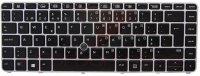 Teclado HP EliteBook 840 G3 Preto com Frame Silver Com TrackPad e Backlight