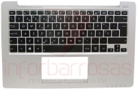 Teclado Asus X201E Com Top Cover Silver