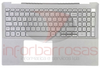 Teclado Dell Inspiron 5590 Com BackLight Com Top Cover SILVER BRASILEIRO