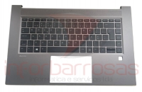 Teclado HP Zbook Create G7 Com BackLight Com Top Cover SILVER GRAY