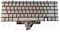 Teclado HP Envy 15-ES0005np Silver Sem Top Cover com Backlight